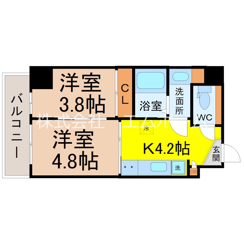 セントフィオーレ岩塚 間取り