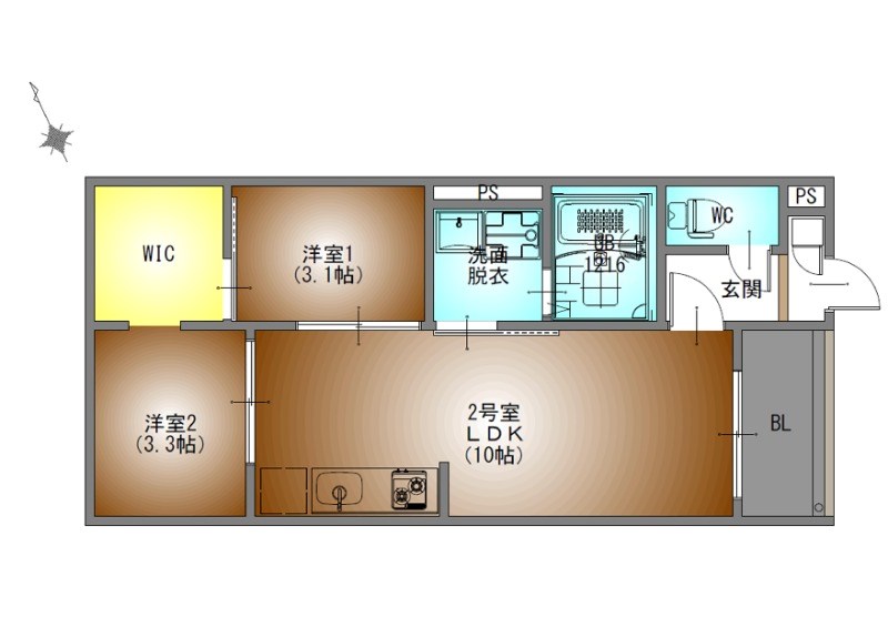 ＲＥＧＡＬＥＳＴ上飯田駅 間取り