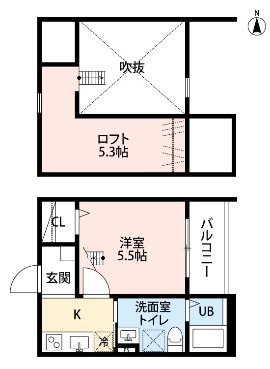 Ｃｉｅｌ Ｂｌｅｕ 志賀本通 間取り