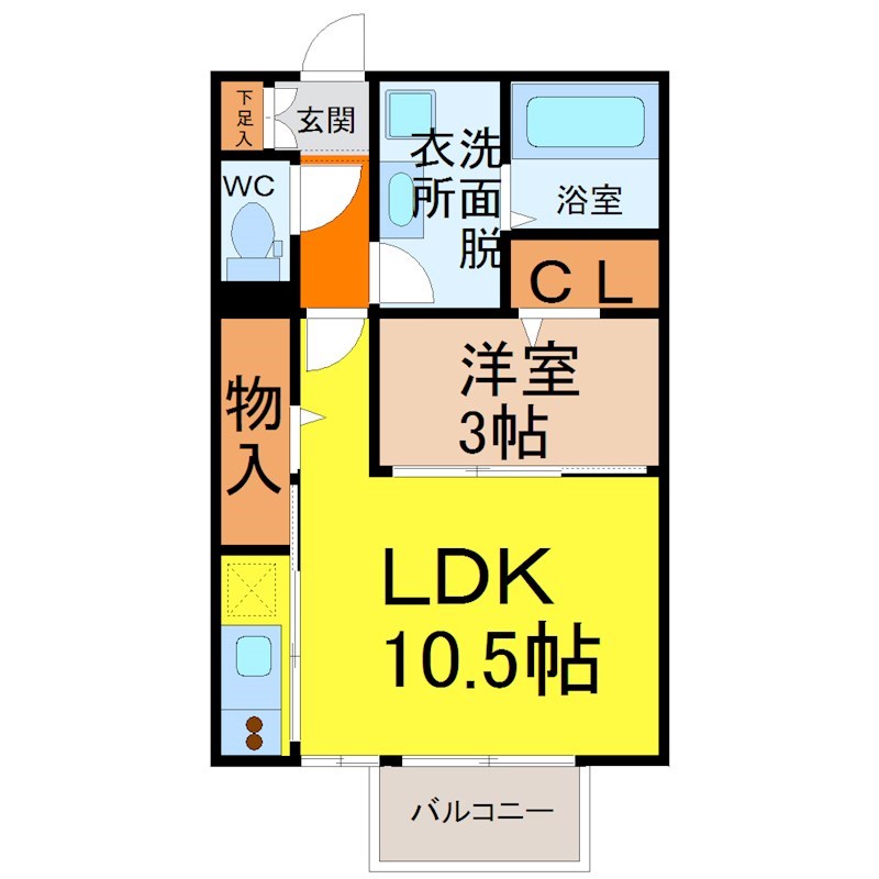タウンコート二ツ橋　 間取り