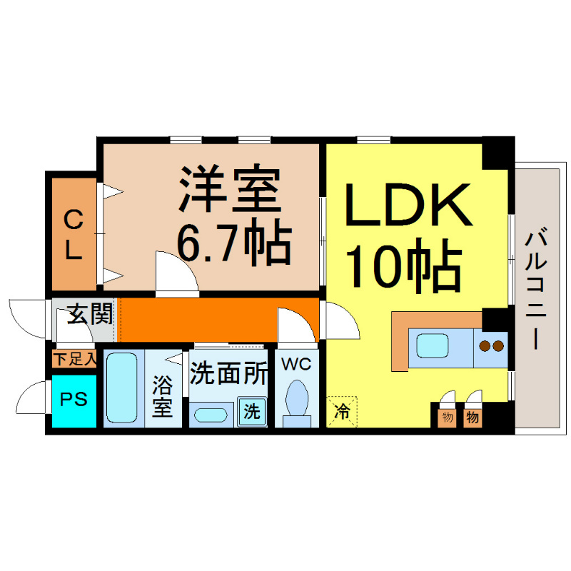 ウエストプレイスＴＯＫＵＹＡＭＡ（ウエストプレイストクヤマ） 間取り