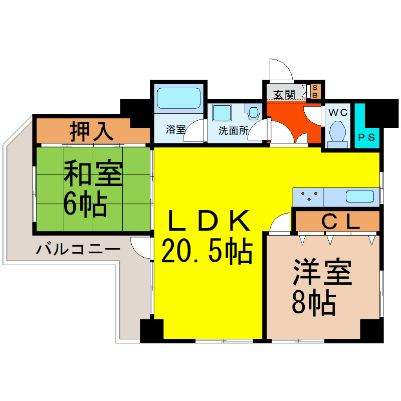 コートアクシス新栄 間取り