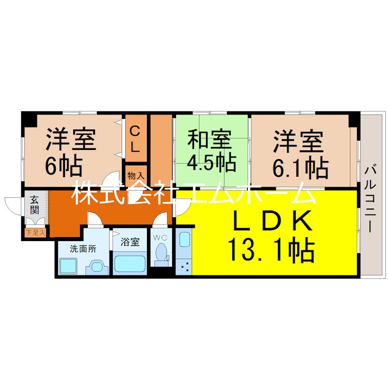 シティ・ライフ城下  間取り