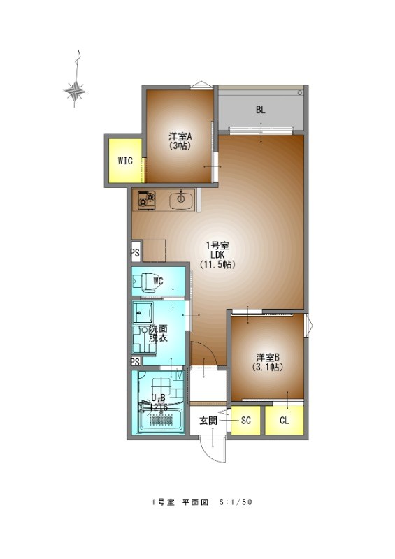 ＲＥＧＡＬＥＳＴ茶屋ヶ坂駅前 間取り
