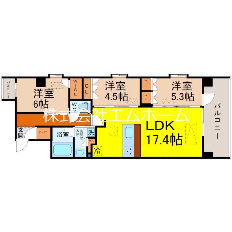 ドルチェヴィータ名古屋則武 間取り