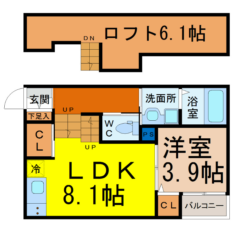 Ｆｏｒｔｕｎａ伝馬（フォルトゥーナ伝馬） 間取り
