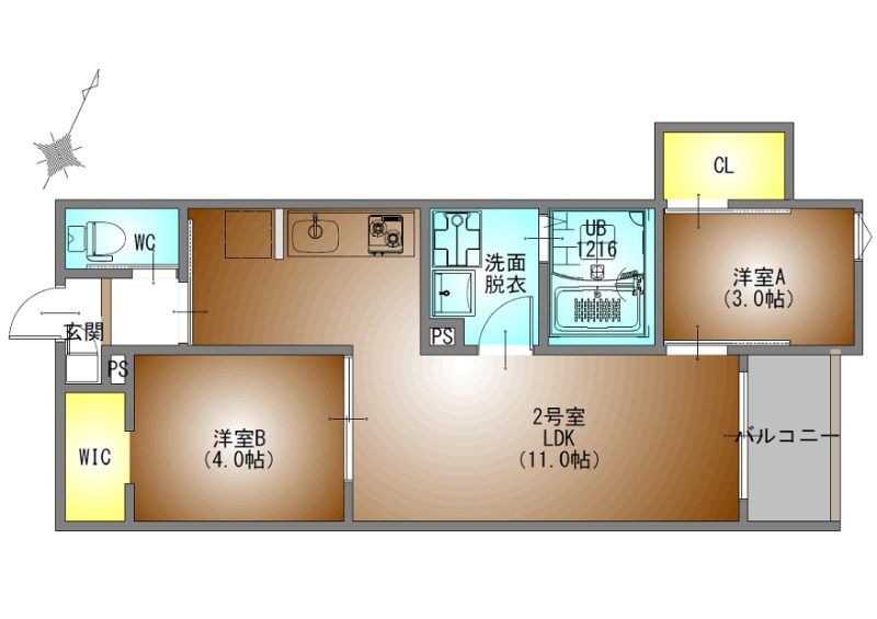 ＲＥＧＡＬＥＳＴ上小田井 間取り