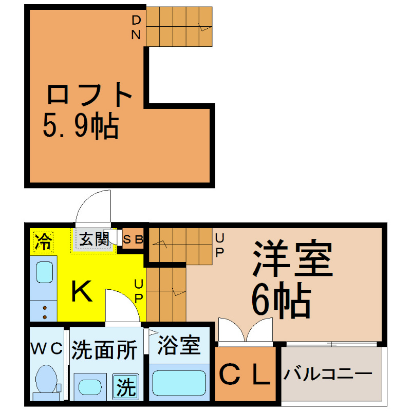ＭａｉｓｏｎＣａｓａｂｌａｎｃａ（メゾンカサブランカ） 間取り