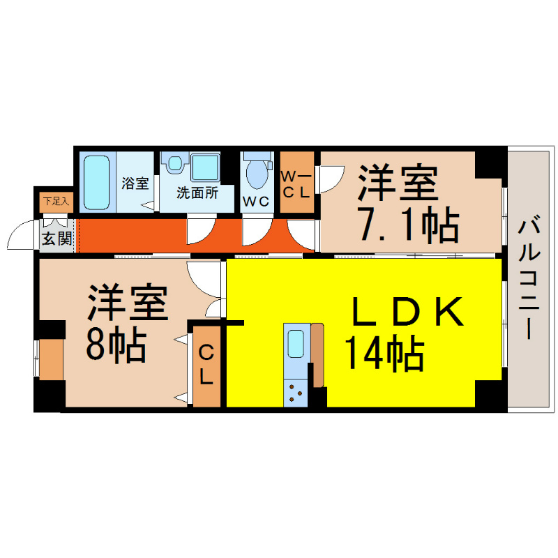 Ｓ－ＦＯＲＴ鶴舞ｍａｒｋｓ 間取り