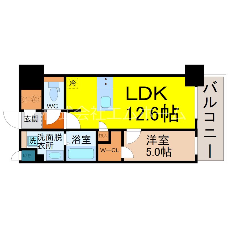 S-RESIDENCE亀島駅前blaze 間取り