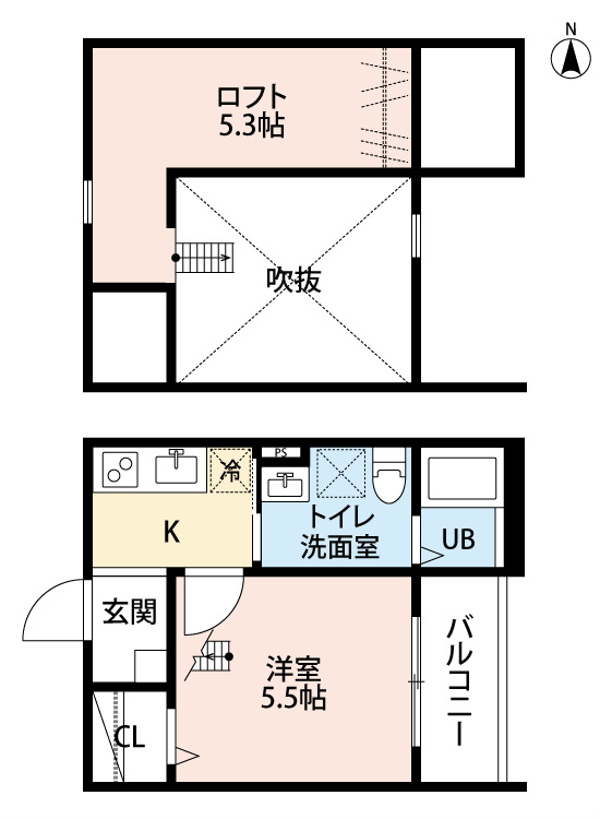 Ｃｉｅｌ Ｂｌｅｕ 志賀本通 間取り