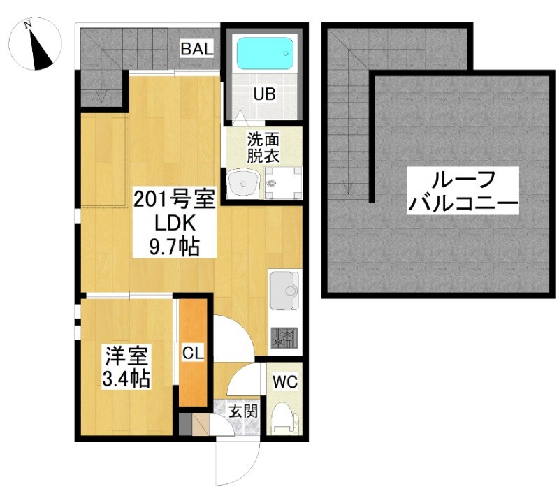GRANDTIC内田橋 間取り