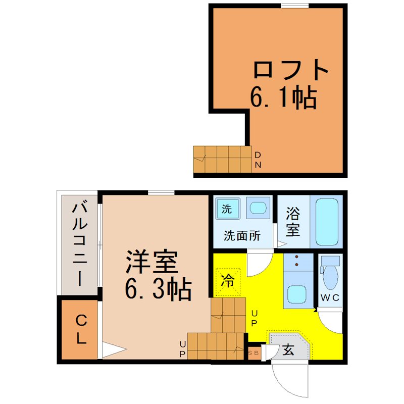 Plage Sotoshincho（プラージュ外新町） 間取り