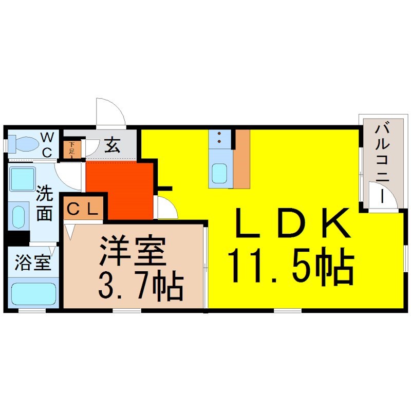 クラージュ本陣 間取り