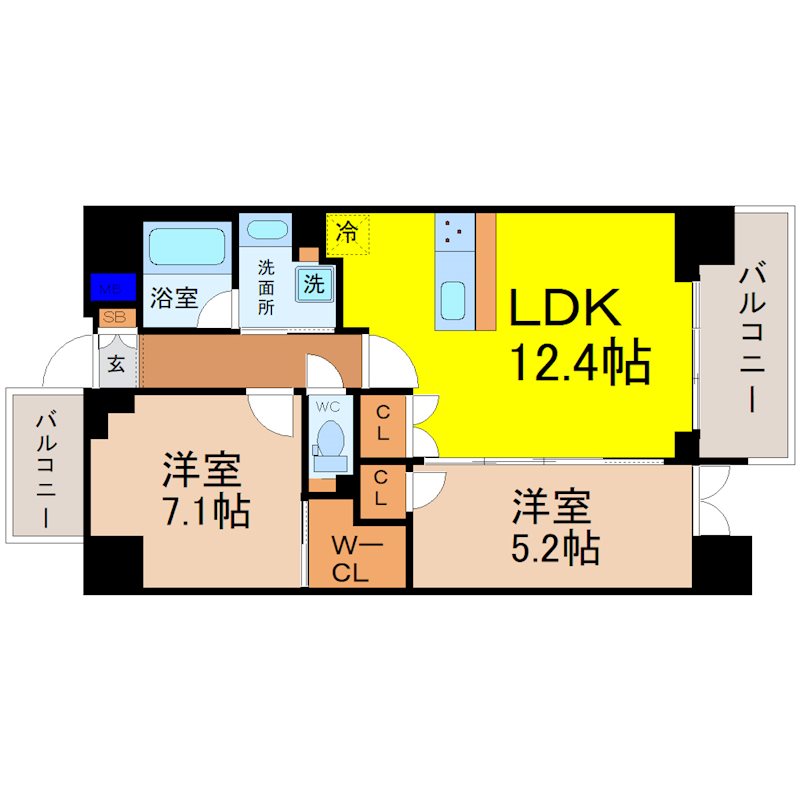 シーズンフラッツ今池NORTH 間取り