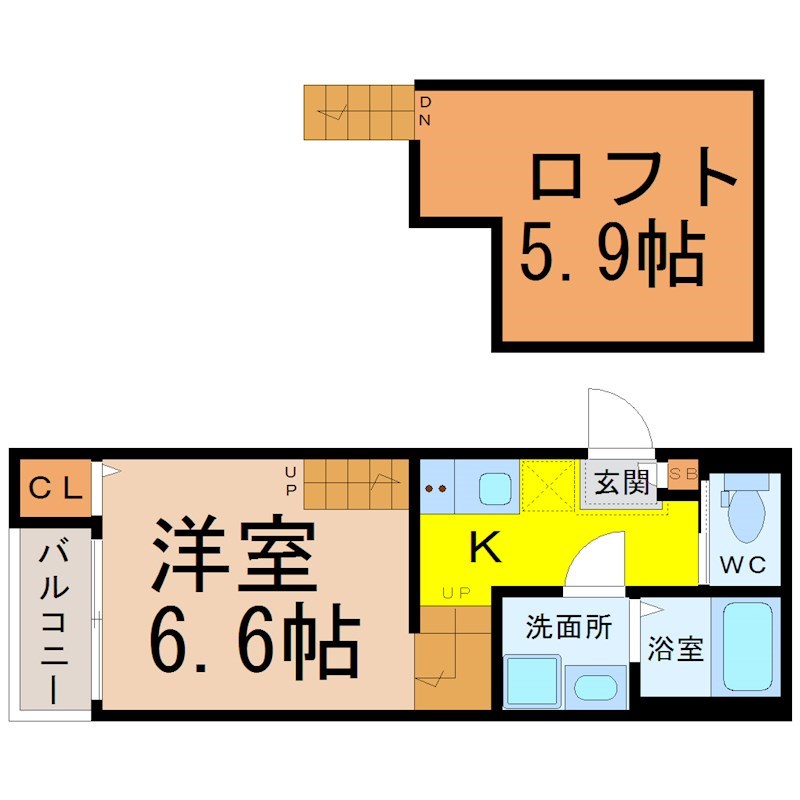 ハーモニーテラス靖国町Ｖ 間取り