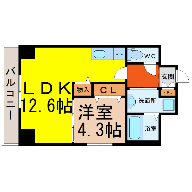 ＧＲＡＮＤＵＫＥ鶴舞ｐｒｏｓｔ 間取り