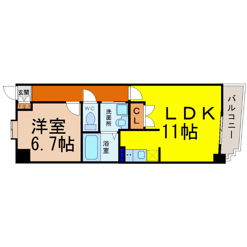 Ｃｒｅａｒ　ｆ（クレアエフ） 間取り