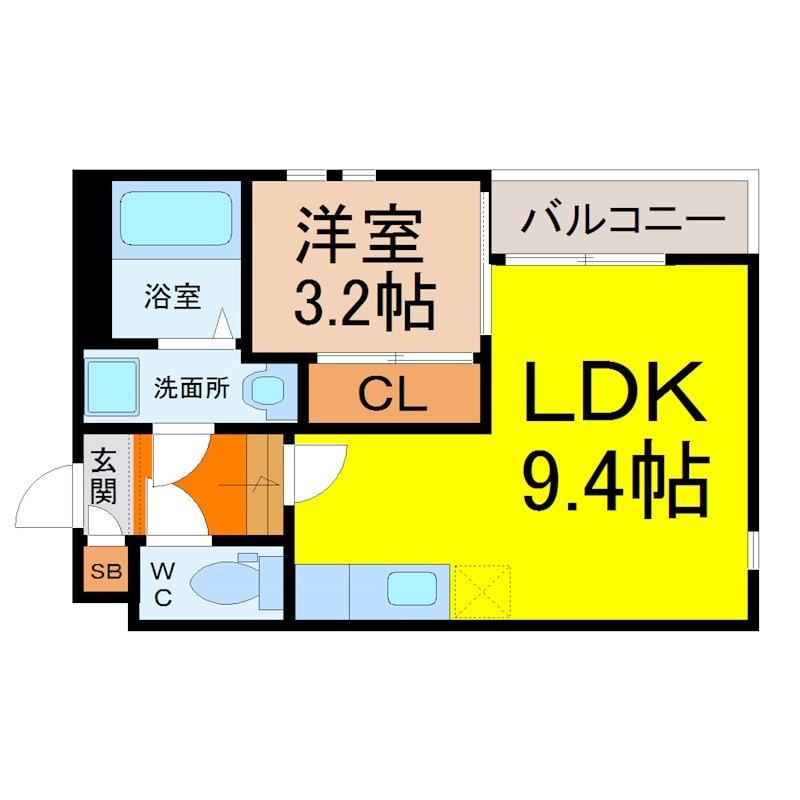 Ｇｒａｎｄｔｉｃ東別院 間取り