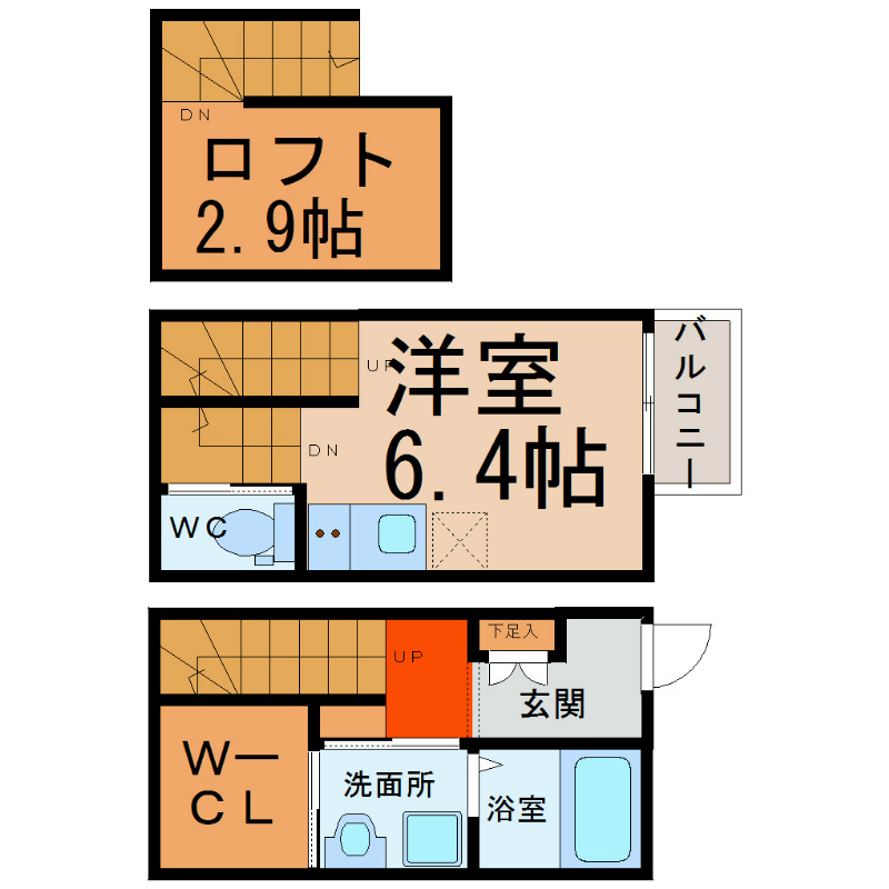 ａｌ‘ａｉｓｅ高畑Ｂ（アレーズ高畑Ｂ）  間取り
