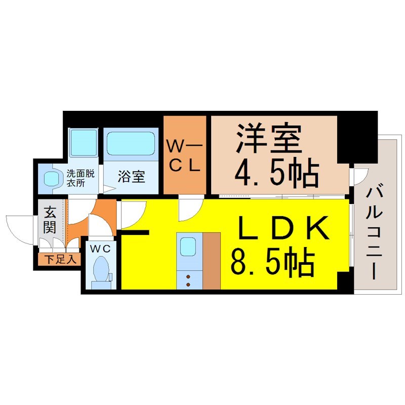 プレサンス桜通ザ・タイムズ 間取り