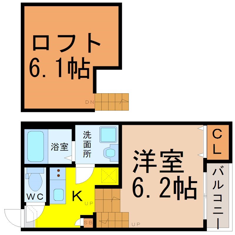 シャルムコーポ尾頭橋 間取り
