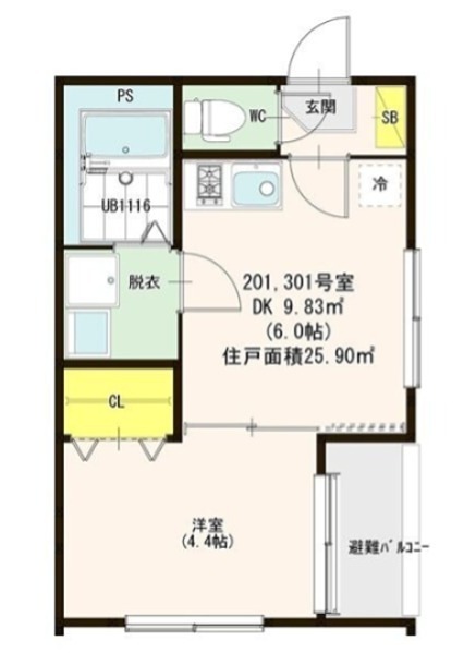 ハーモニーテラス松葉町V 間取り