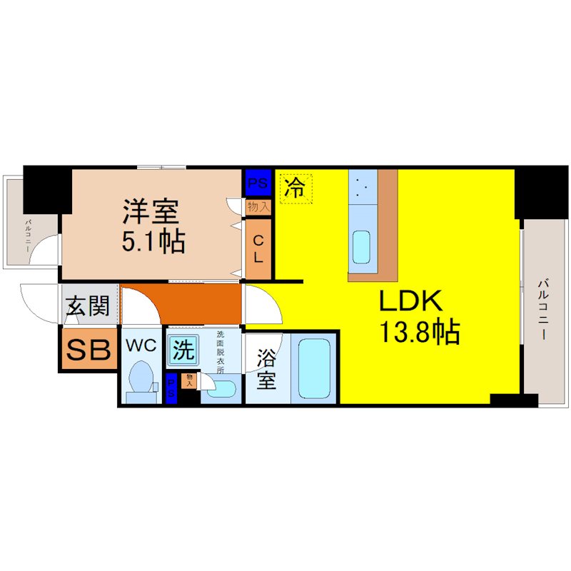 PONANT鶴舞公園 間取り