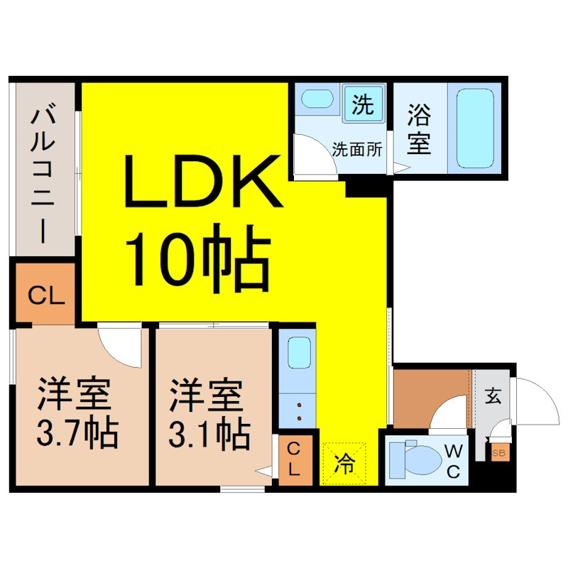 REGALEST鶴里駅前 間取り