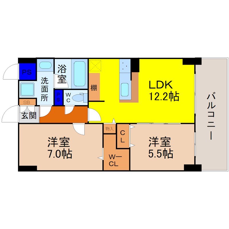 スタシオン川名公園 間取り