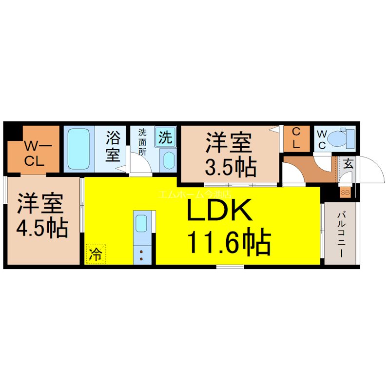 REGALEST廿軒家（ニジッケンヤ） 間取り