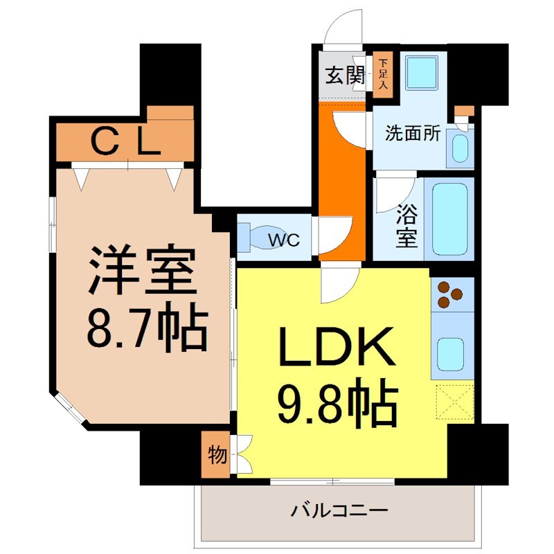 Gramercy　Shiromi－dori 間取り