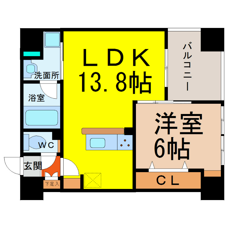 ＰｅｒｔｅＫａｎａｙａｍａ（ペルテ金山） 間取り