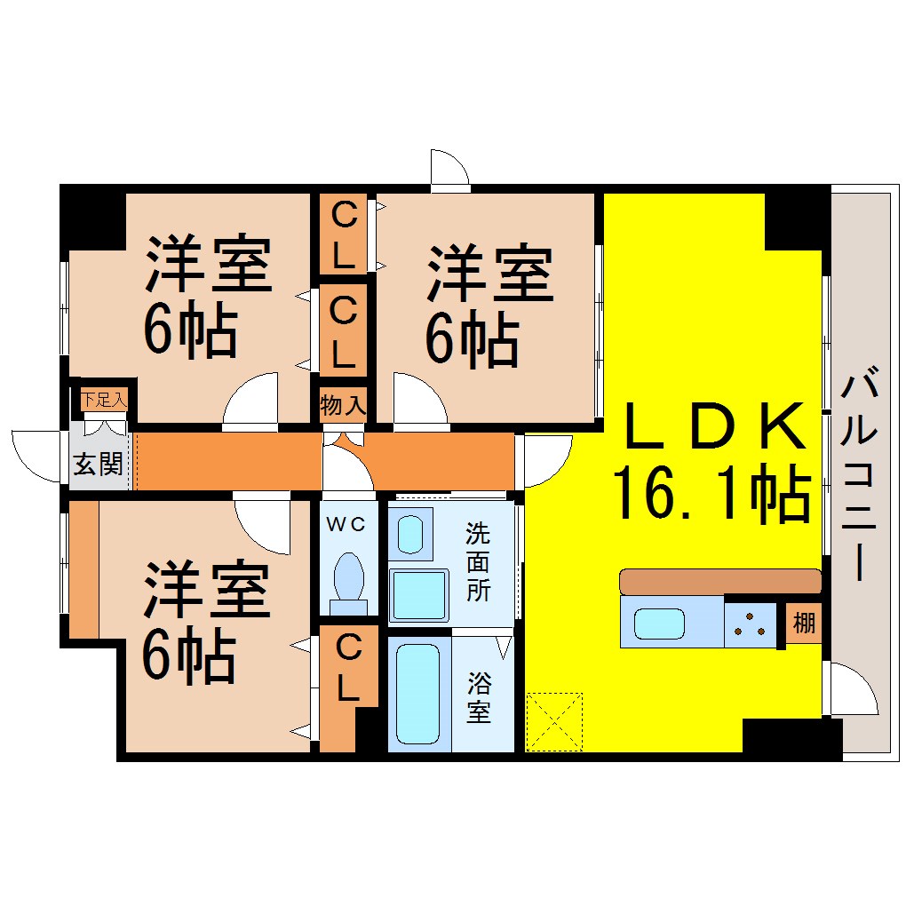 ノーブル徳川 間取り