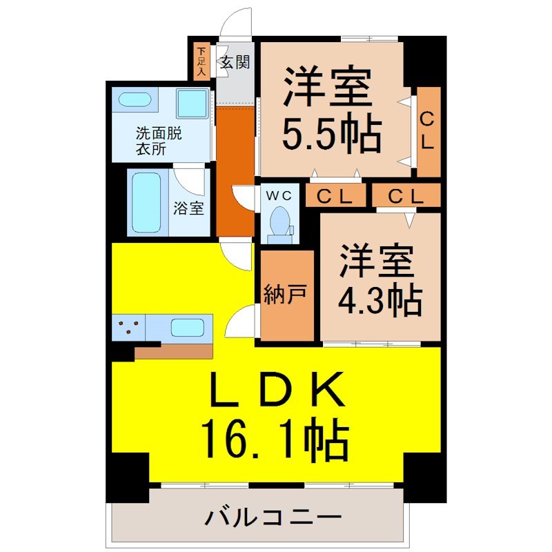 ハイドランジア東別院 間取り