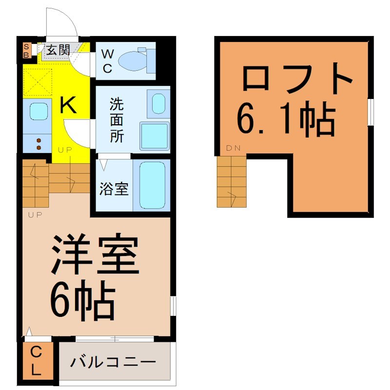 ＳＥＲＥＮＵＳ塩釜口（セレヌス塩釜口） 間取り