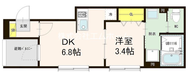 Ｈａｒｍｏｎｙ Ｖｅｒｄｅ 太閤通 間取り