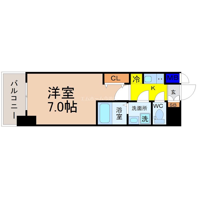 S-RESIDENCE茶屋ヶ坂（エスレジデンス） 間取り