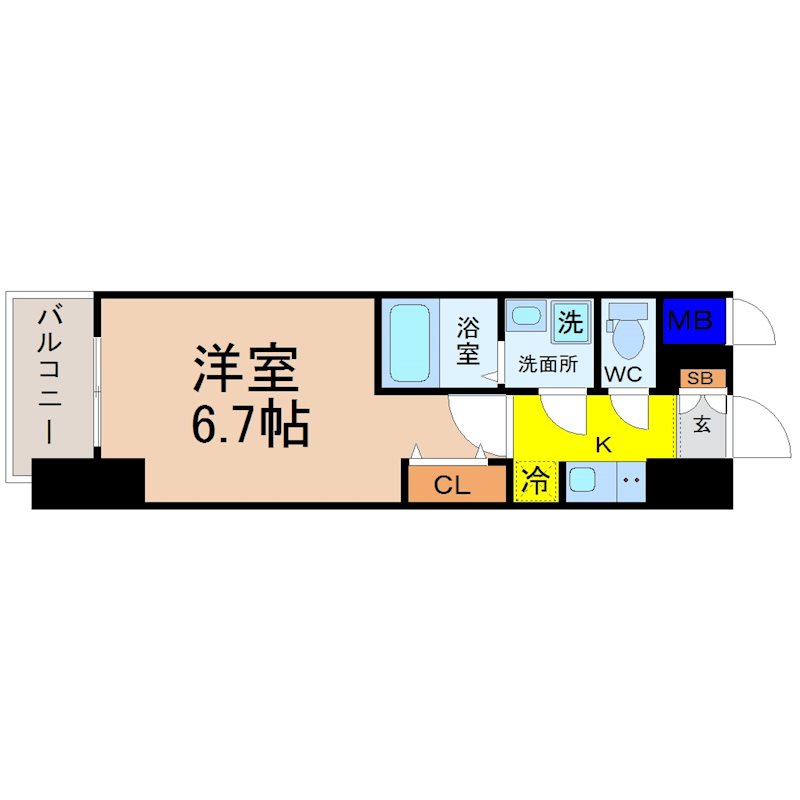 S-RESIDENCE茶屋ヶ坂（エスレジデンス） 間取り