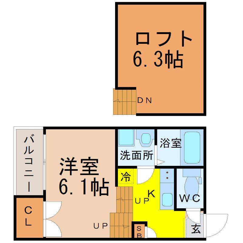 ハーモニーテラス生駒町II 間取り