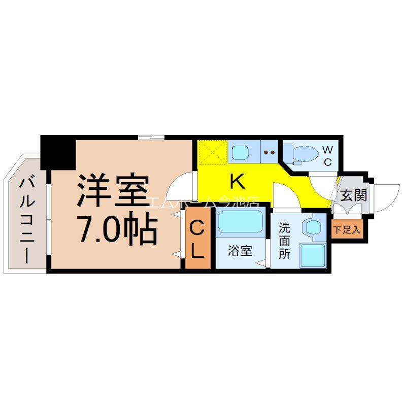 エステムコート名古屋新栄Ⅲグローリィ 間取り