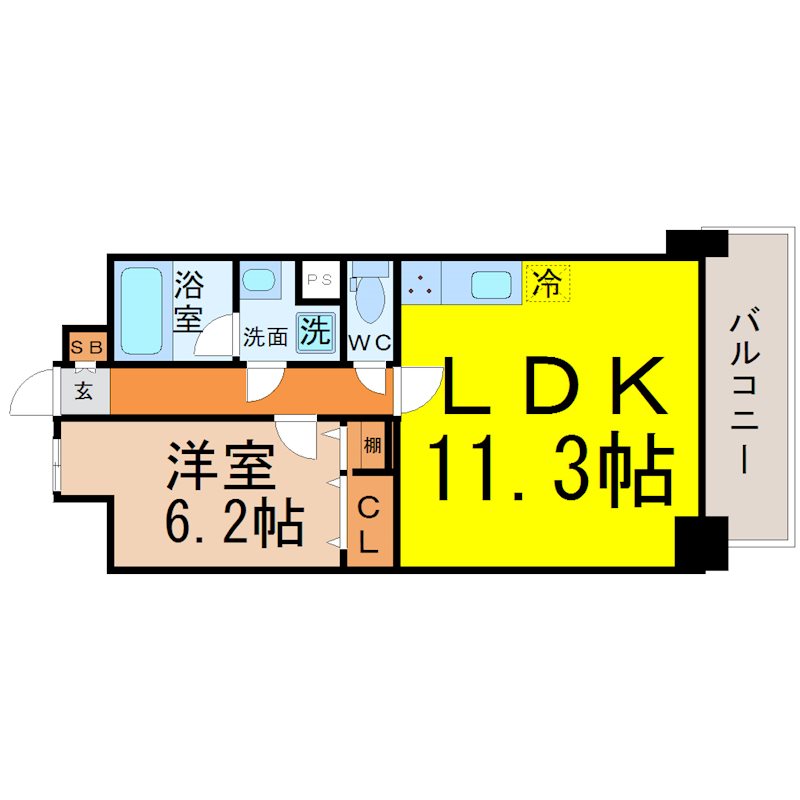 モンテーニュ名駅 間取り
