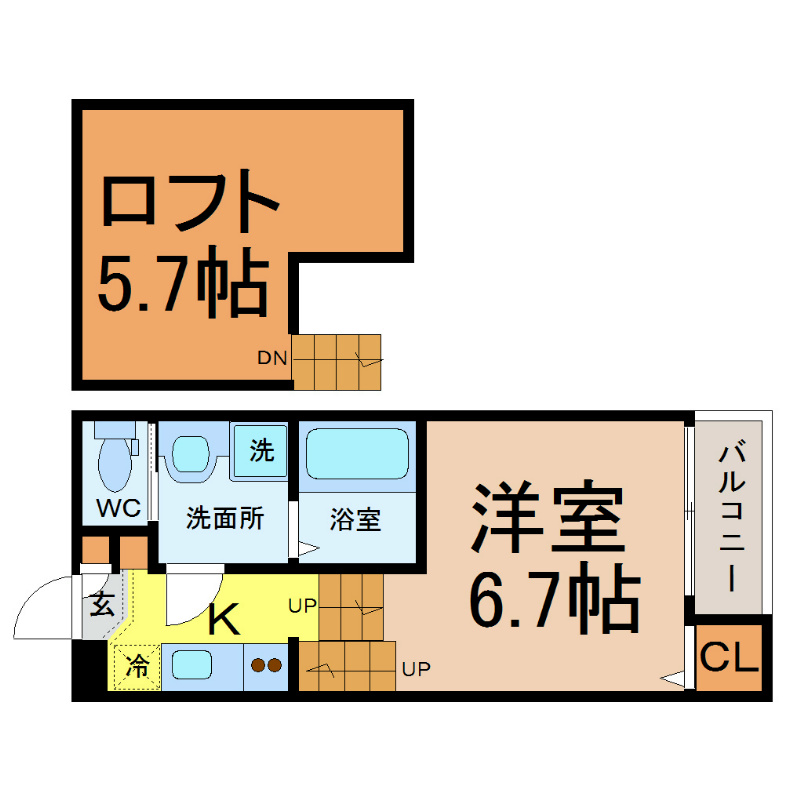 デザイナーズコーポ名北 間取り