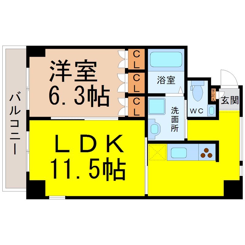 ＴＡＣＨＩＢＡＮＡ　ＢＯＸ24 間取り