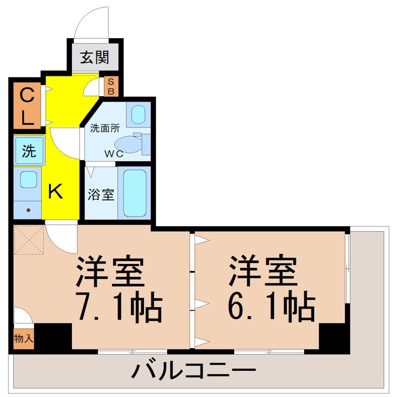 アーバンフラッツ新栄 間取り