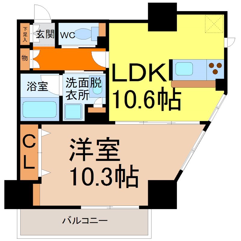 Gramercy　Shiromi－dori 間取り