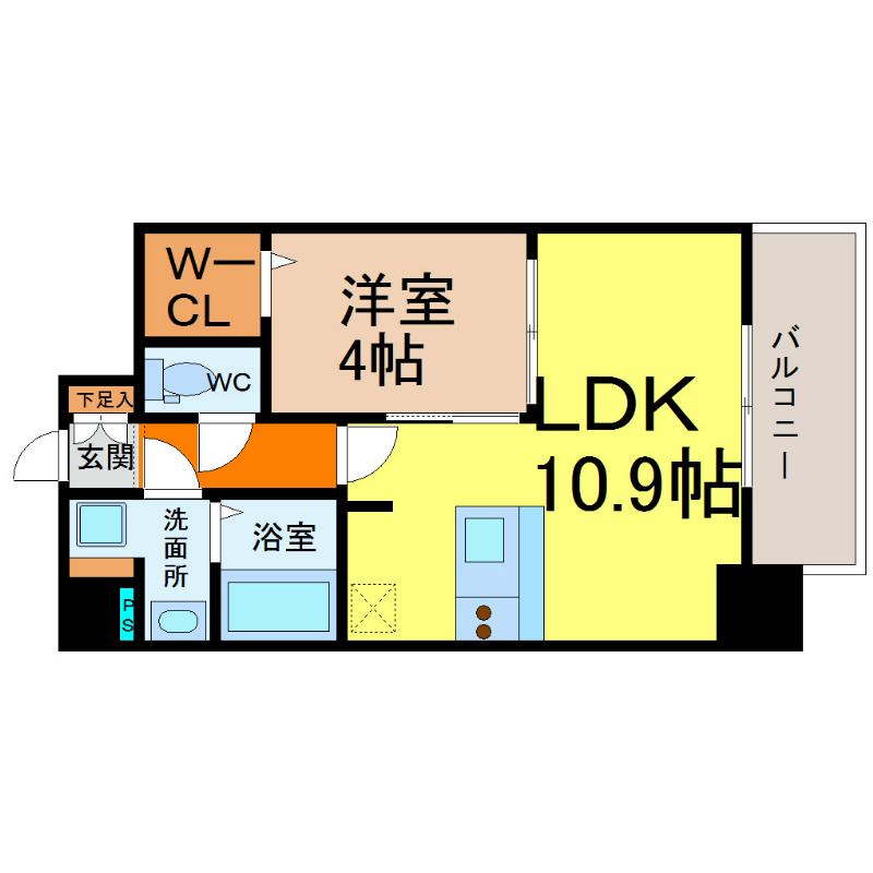 プレサンス鶴舞公園ウィズ 間取り