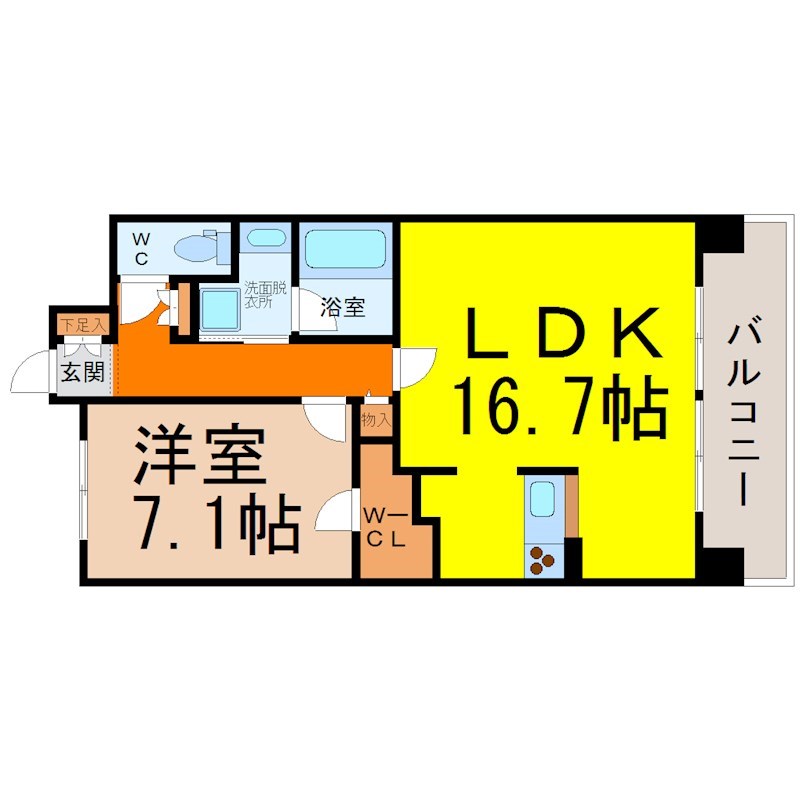 Ｌａ　Ｄｏｕｃｅｕｒ山王 間取り