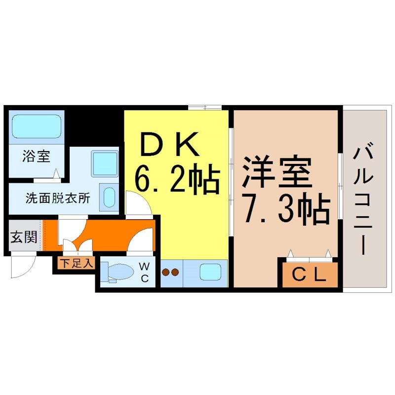 プラウランド名駅 間取り