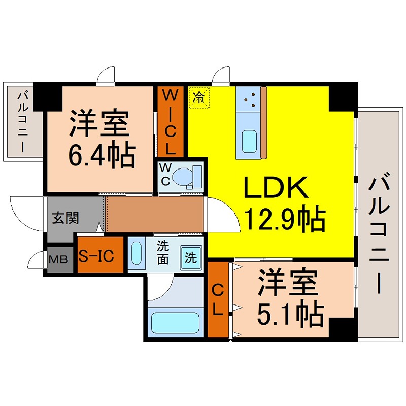 ポルタニグラ大須観音 間取り